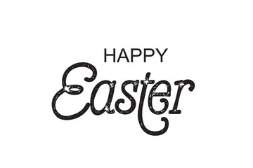Happy Easter vector calligraphy text. Happy Easter greeting card. Modern Handwritten type on transparent background. PNG image