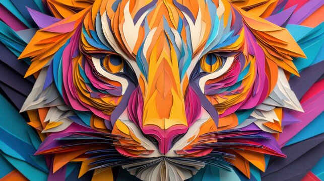 A paper artist cutting intricate designs from colorful sheets of paper to create custom greeting cards