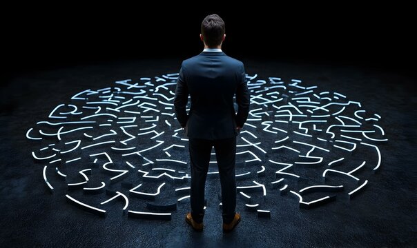 Overwhelmed by Options, a visual exploration of the struggle faced when confronted with too many choices, showcasing a tangled web of decisions.