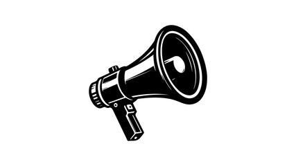 Megaphone silhouette vector illustration.