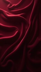 Obraz premium Luxurious velvet fabric texture in deep burgundy hue with subtle sheen