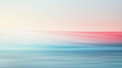 Obraz premium A softly blurred, grainy gradient artwork transitioning from cool blues to warm reds, creating a serene, calming effect