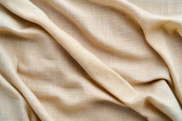 Fototapeta premium A simple linen texture, in soft beige, offering a natural and organic background for any project