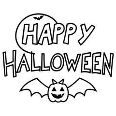 Happy Halloween greeting typography t-shirt design