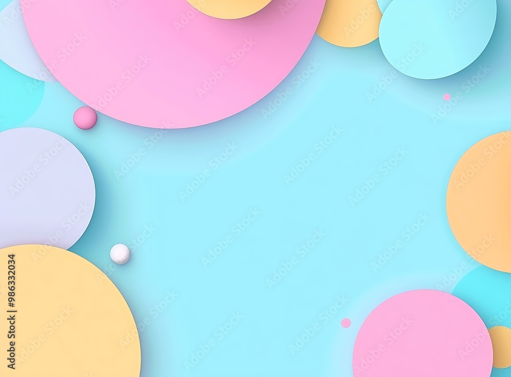 Poster abstract background with colorful circles