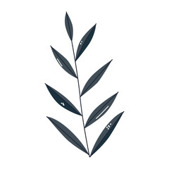 Autumn vector element. An element of the herbarium. Autumn greens for design. Wild forest leaves. Botanical elements. Vector element for celebration, ad, branding, banner, cover, label, poster, sales