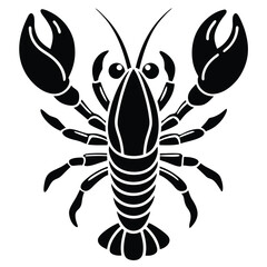 Lobsters silhouette vector illustration on white background