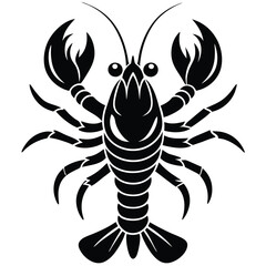 Lobsters silhouette vector illustration on white background
