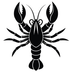 Lobsters silhouette vector illustration on white background