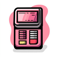 The icon of the card terminal with lines and a paper bill. 
