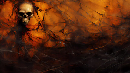 Halloween, scary, terrifying, October, autumn, Background Concept, artwork and digital art, wallpaper, generative AI,	