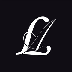   LA letter background vector design, LA logo design.