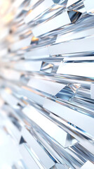 Abstract geometric background with shiny glass blocks.