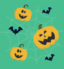 Halloween themed banners and patterns. Halloween theme vector illustration