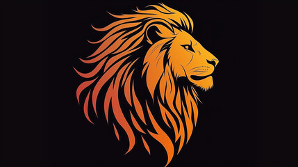 A lion with horse type hair and face 