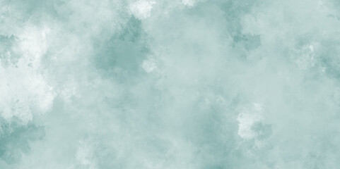 grainy abstract Light green or blue clouds texture, Watercolor abstract wet hand drawn blue grunge texture, Pastel green background with watercolor paint and grunge effect.