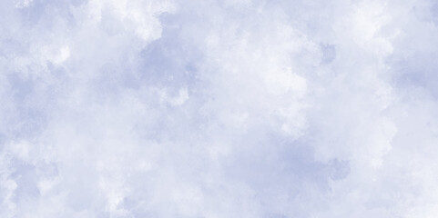 Beautiful painted cloudy natural blue watercolor cloudy sky clouds, Watercolor stain with hand paint pattern on blue canvas, Clouds and mist background on blue, Creative vintage light sky.