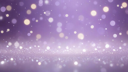 Beautiful luxury gold bokeh on defocused emerald lilac background.