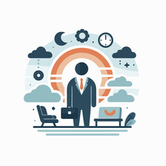 Illustration people busdines