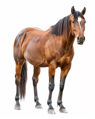 Obraz premium Horse animal isolated white background image