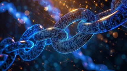 Obraz premium A blockchain-based business model taught by a council of virtual spirits
