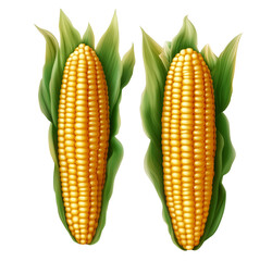 Obraz premium Corn isolated on Transparent Background