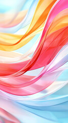 Abstract colorful ribbons swirling in a vibrant pattern.