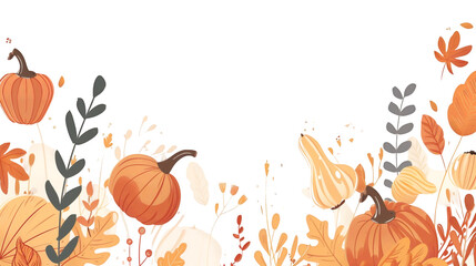 Thanksgiving themed simple banner, PNG file, isolated on white, transparent background