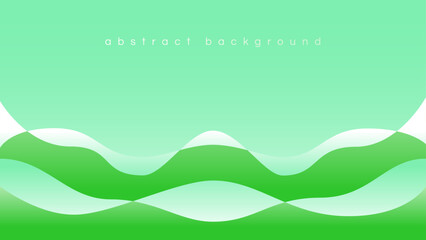 Green gradient abstract background in vector art