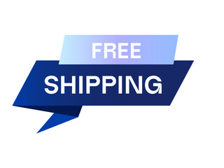 Free shipping tag. Template for marketing. Special offer promotion or retail. Graphic design for store shop, online store, website, landing page