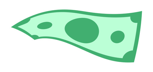 banknote money dollar icon, flying money bill, paper dollar currency, cash money