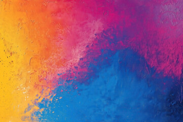 Naklejka premium Vibrant abstract art with bold brush strokes and colorful textures.
