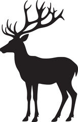 Black silhouette of a deer illustration 