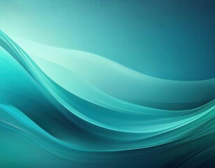 Soft teal abstract waves with smooth transitions
