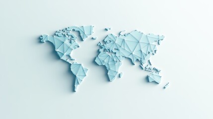 A stylized map of the world, with interconnected lines representing global collaboration and interconnectedness.