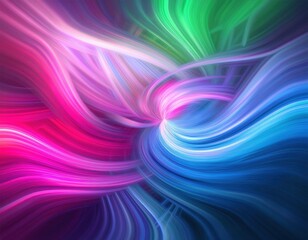 Multicolor swirl of light and energy