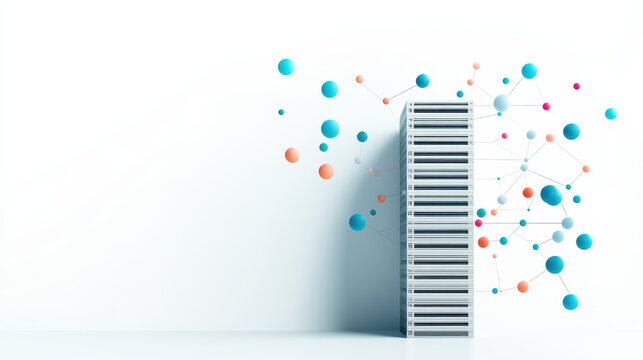 A server architecture diagram showcasing the components of a high performance computing cluster, including servers, storage, and networking.