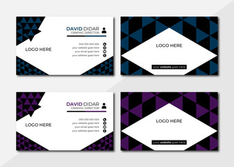Modern Business Card and layout in rectangle size.