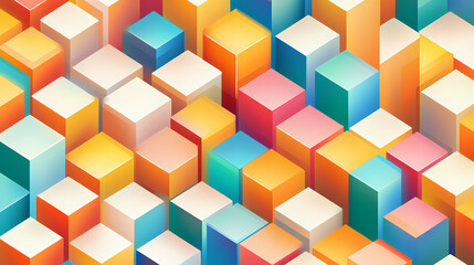 Obraz premium Abstract cube pattern on white background. isometric, 3d space looks like optical illusion. Optical Illusion. Illustration