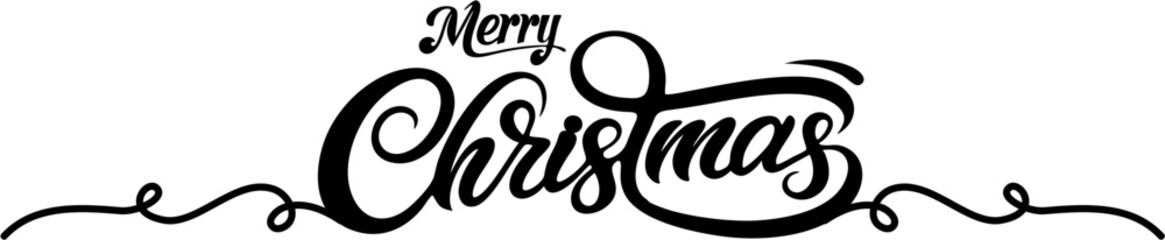 Merry christmas text,Merry Christmas script calligraphy,Merry christmas lettering typography black and white.Vector holiday illustration element