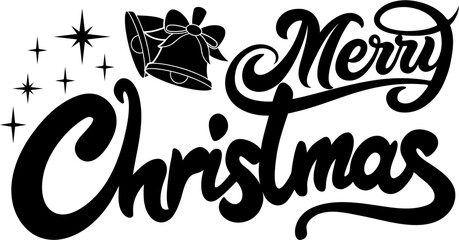 Merry christmas text,Merry Christmas script calligraphy,Merry christmas lettering typography black and white.Vector holiday illustration element