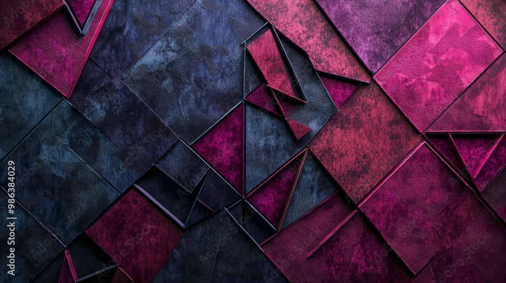 Poster modern abstract background featuring interlocking geometric shapes forming a three dimensional patte