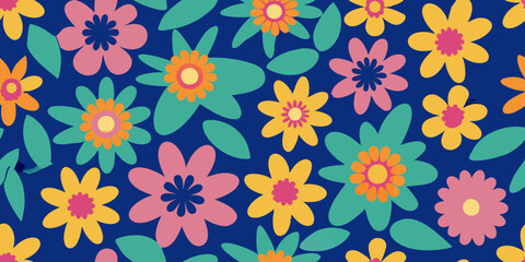 seamless pattern with flowers
