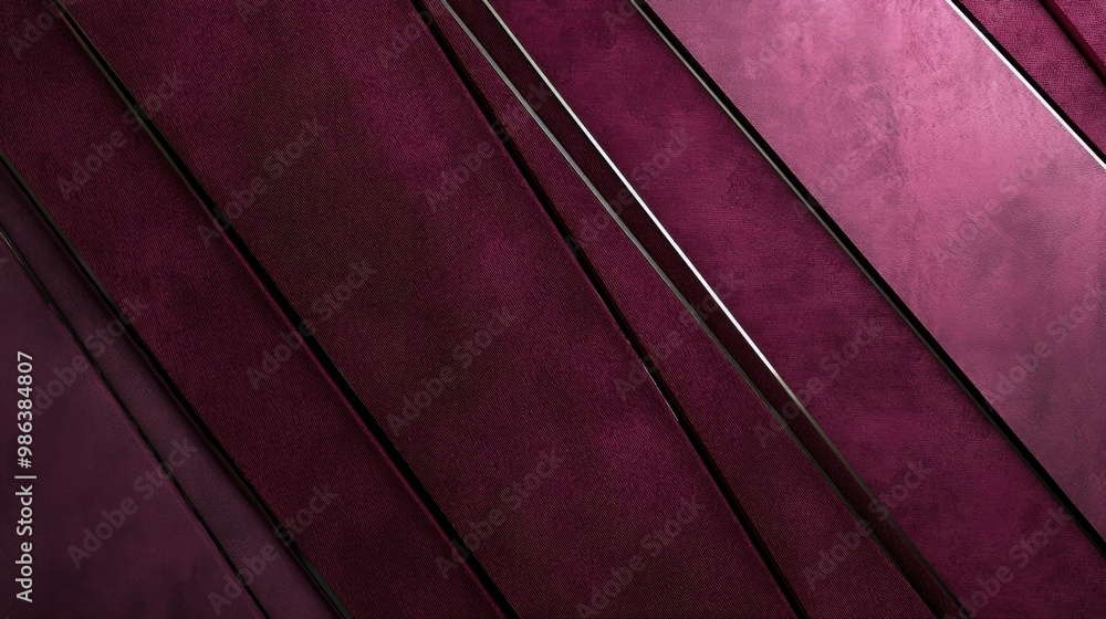 Poster luxurious maroon background with metallic stripes, creating a sophisticated abstract design. perfect