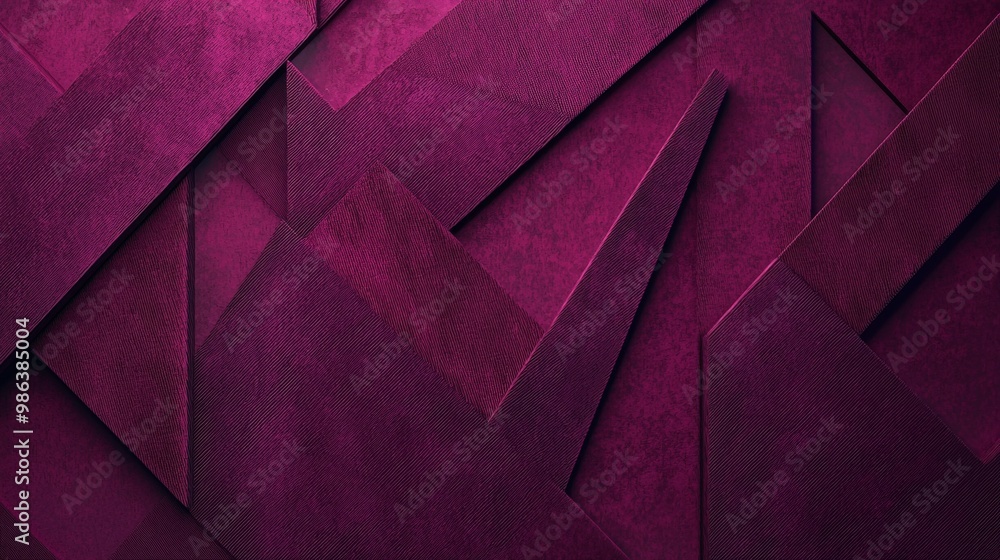 Poster geometric shapes are overlapping creating a three dimensional effect, perfect for websites, presenta