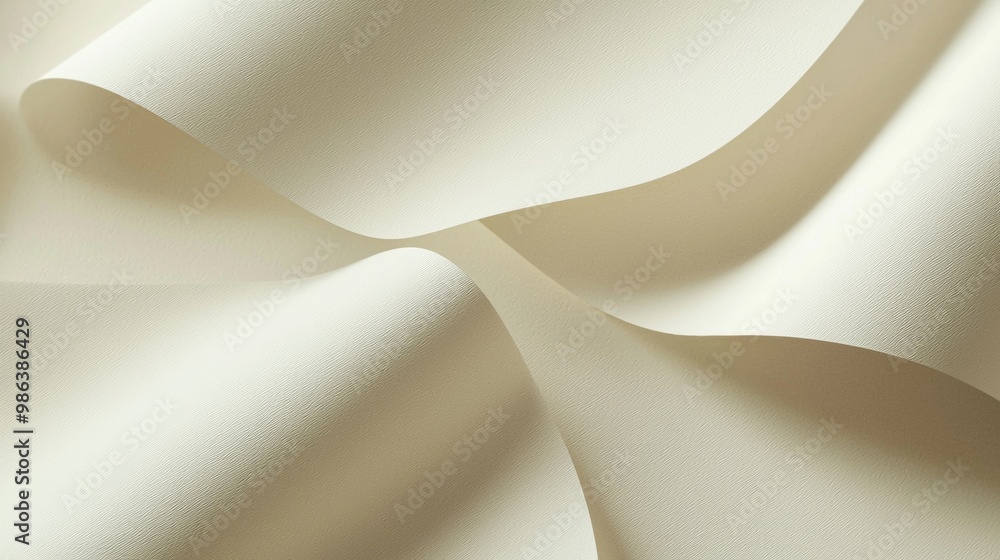 Poster smooth and elegant white paper sheets are creating a delicate and minimalist abstract composition, w