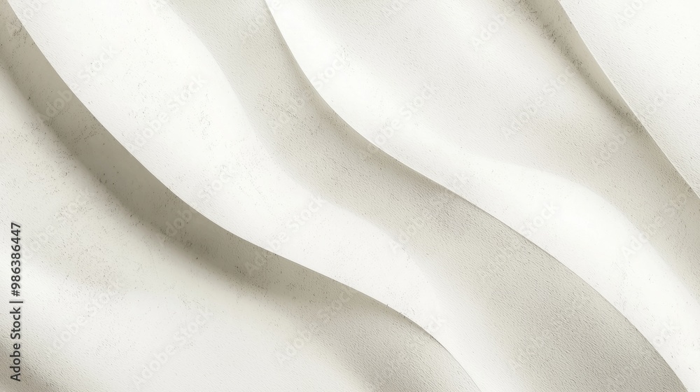 Aufkleber modern building facade with smooth curves and textured surface in gray and white. clean lines and ge