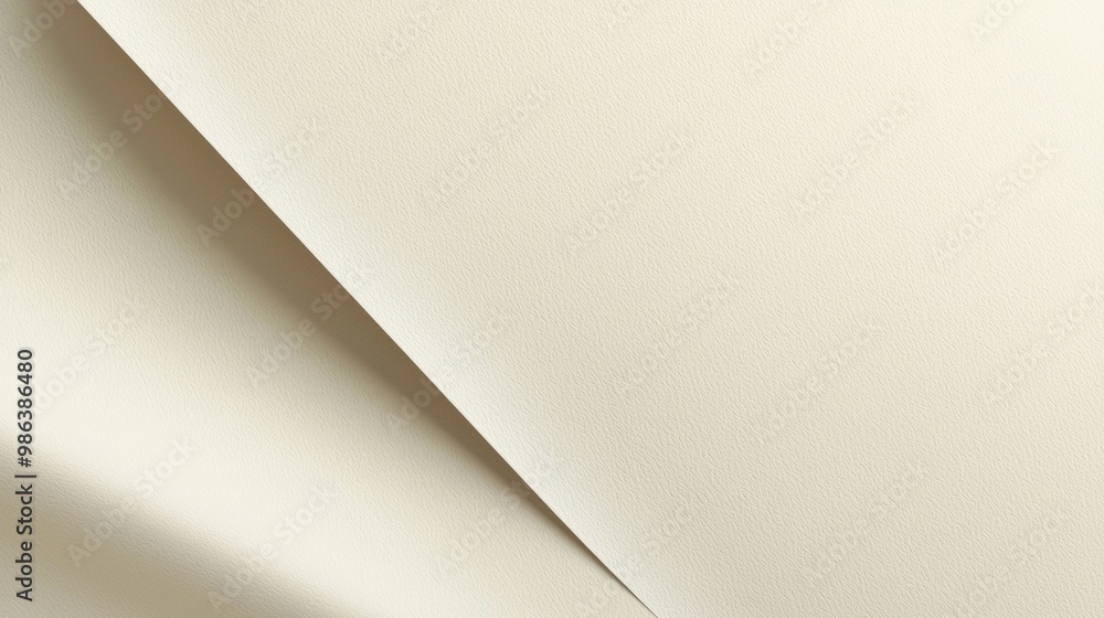 Poster elegant white paper with subtle texture and contrasting shadows in a minimalist design, creating a m
