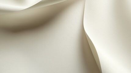 Abstract background with white leather texture, featuring wavy lines and a smooth light gradient, creating a sense of elegance and sophistication