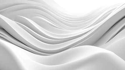 Modern elegant white background with smooth lines creating a wave effect, perfect for conveying concepts of elegance, fluidity, and modernity